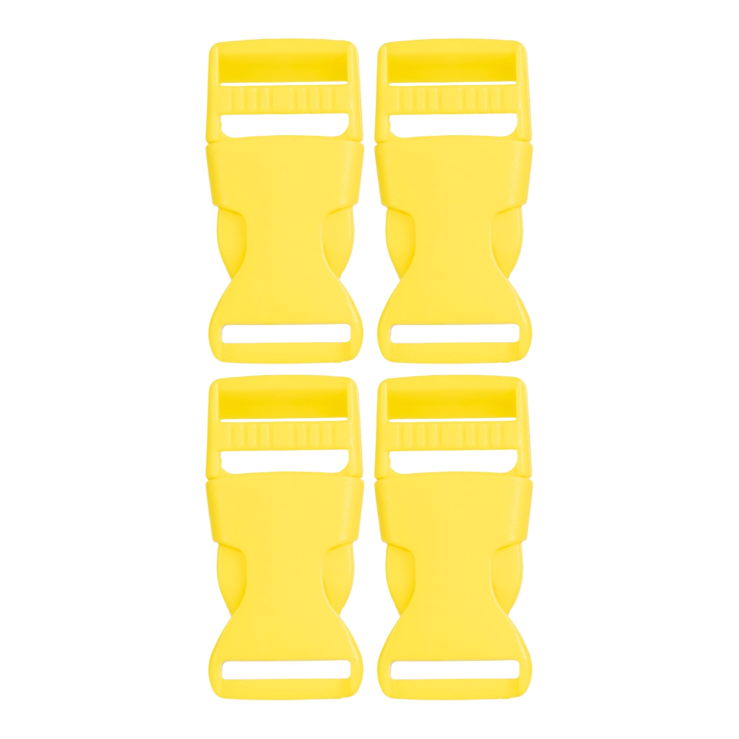 Your Day Mate Unisex Yellow, 25 Mm, 4 Pcs Side Release Buckle, 25 Mm, 4 Pieces, Yellow, Plastic, Push-In Buckle Click Fastener, Replacement Push-In Fastener, Fastener Repair, Backpack Strap Clip, Clipper Strap, Webbing Plastic Closing