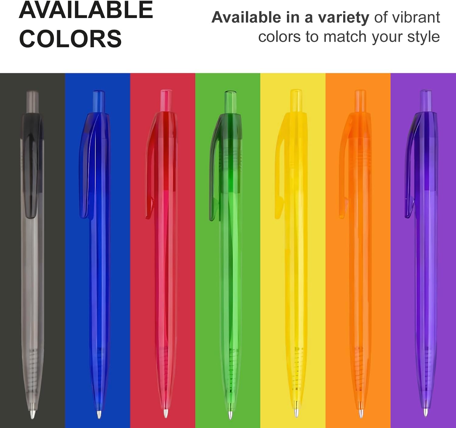 Personalized Plastic Pens, Custom Printed Translucent Ballpoint Pen with Black Ink.Custom Printed Name/Business/Event Information (Translucent Blue, 1000 Count, Pack of 1)