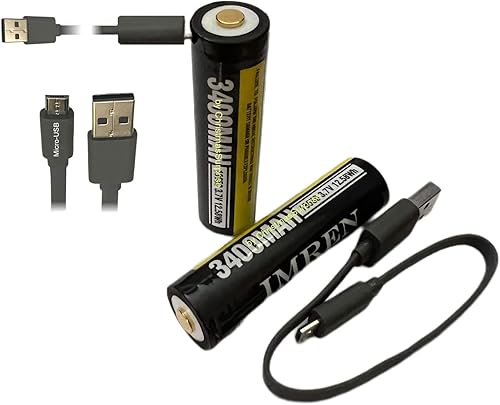 Cargador USB 18650 IMREN3400-USB recargable 3.7V batería, 100% real 3400mAh alta capacidad (2 piezas)