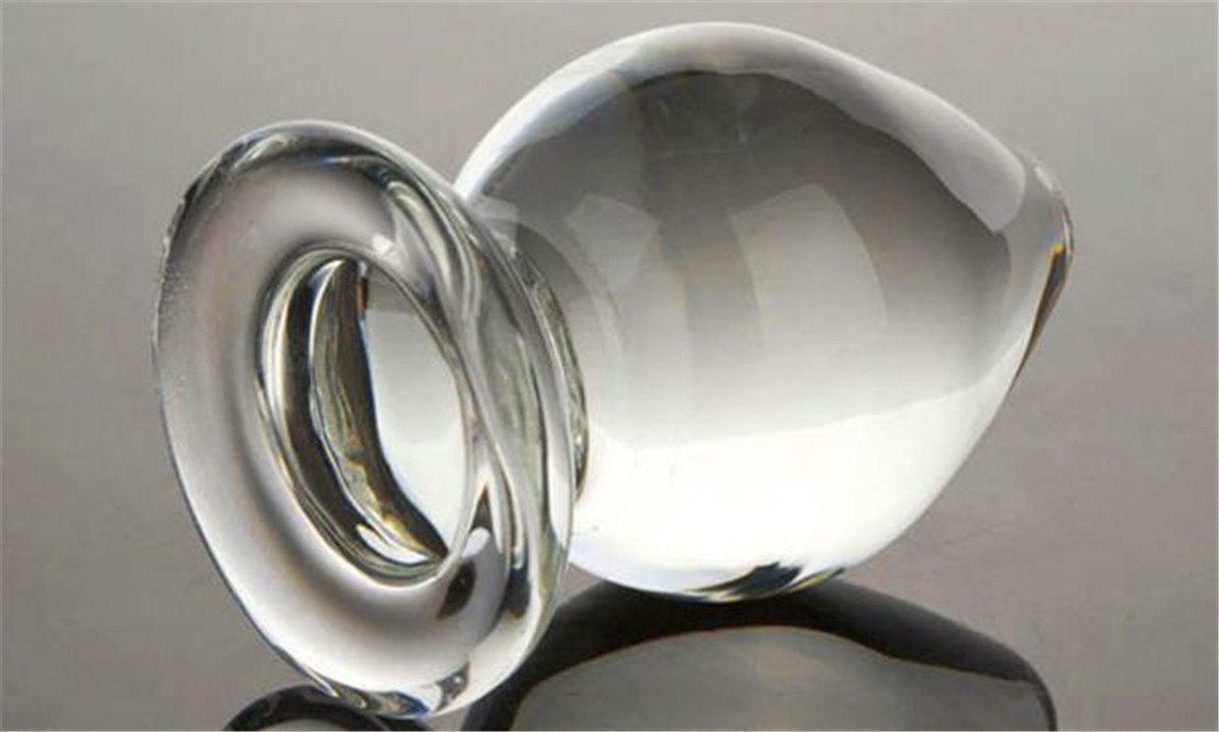 Consolador de cristal anal de cristal grande 11 x 6,5 cm