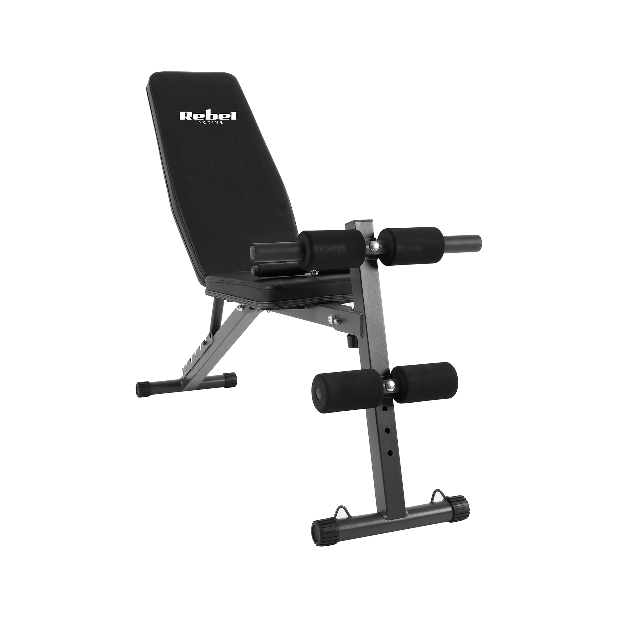 Panca da allenamento inclinata regolabile con blocco gamba e elastici REBEL ACTIVE RBA-2003