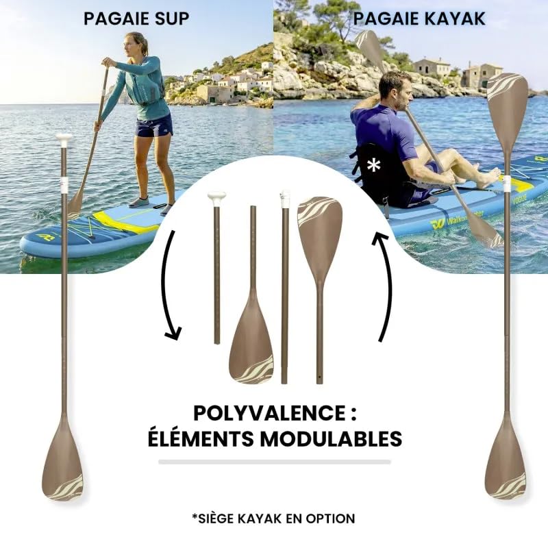 WOW Vogue 11,6 SUP aufblasbares Paddle 353 cm x 84 cm – Stand Up Paddle Allround stabil, Belastung 180 kg, Komplettpaket, verstärkter Drop Stitch, Anfänger bis Fortgeschrittene