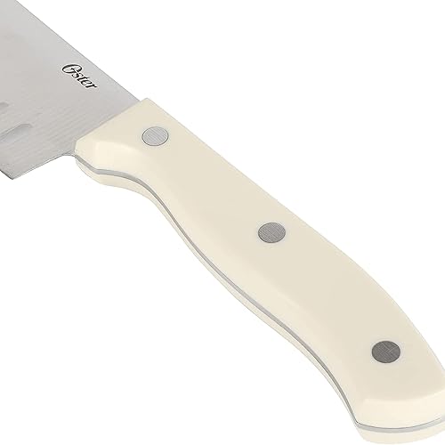 Miniatura 5 de Oster Evansville - Juego de cuchillos de cocina de 14 piezas, acero inoxidable con asas blancas de lino - Cuchillos para cocina Lino