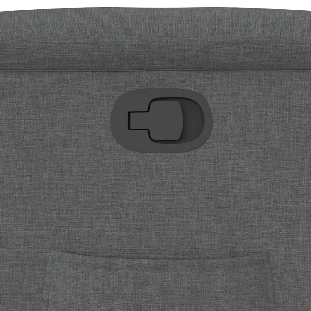 vidaXL Sillón reclinable de Tela Gris Oscuro