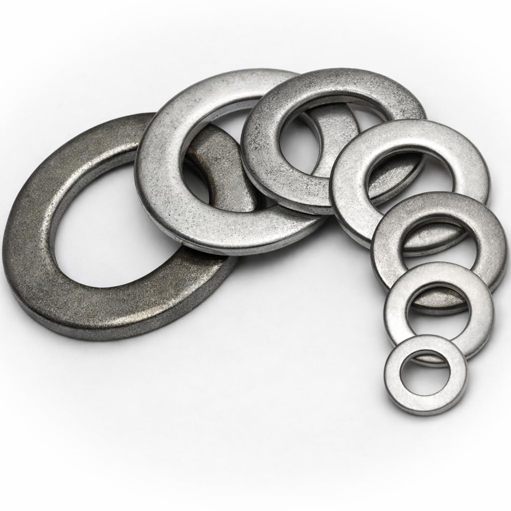 Beilagscheiben DIN 125 Form A Größe 10.5 (für M10) | A2 V2A Inox Edelstahl rostfrei | flache Standard-Unterlegscheiben | 1000 Stück