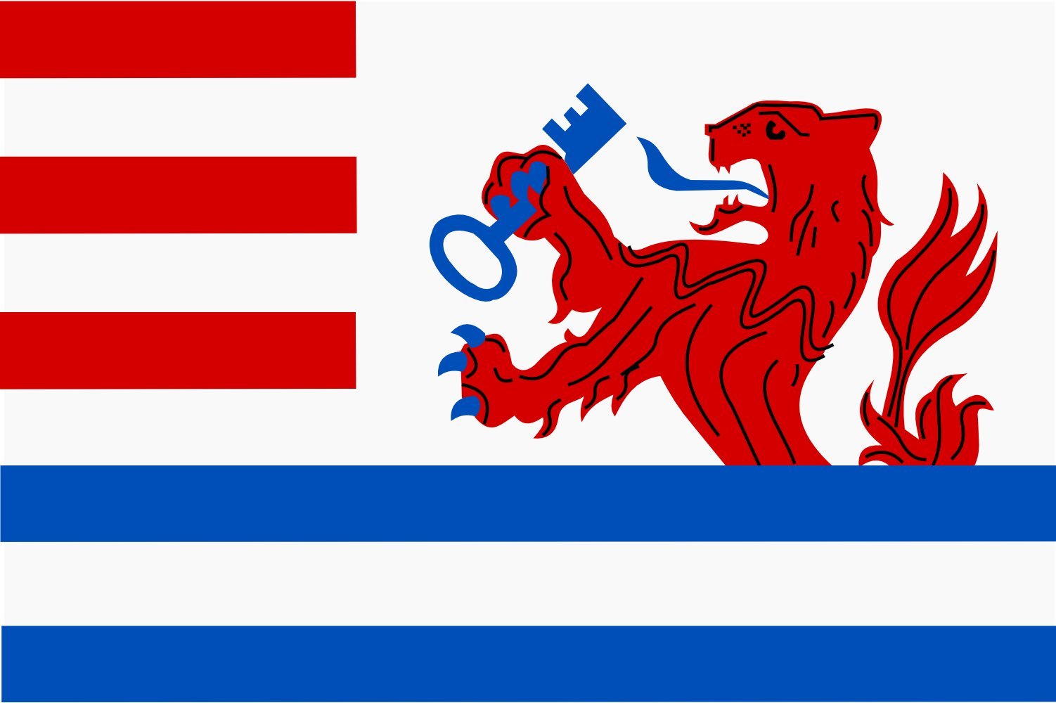 Drapeau Terneuzen vlag grand format paysage pour pavillon de jardin