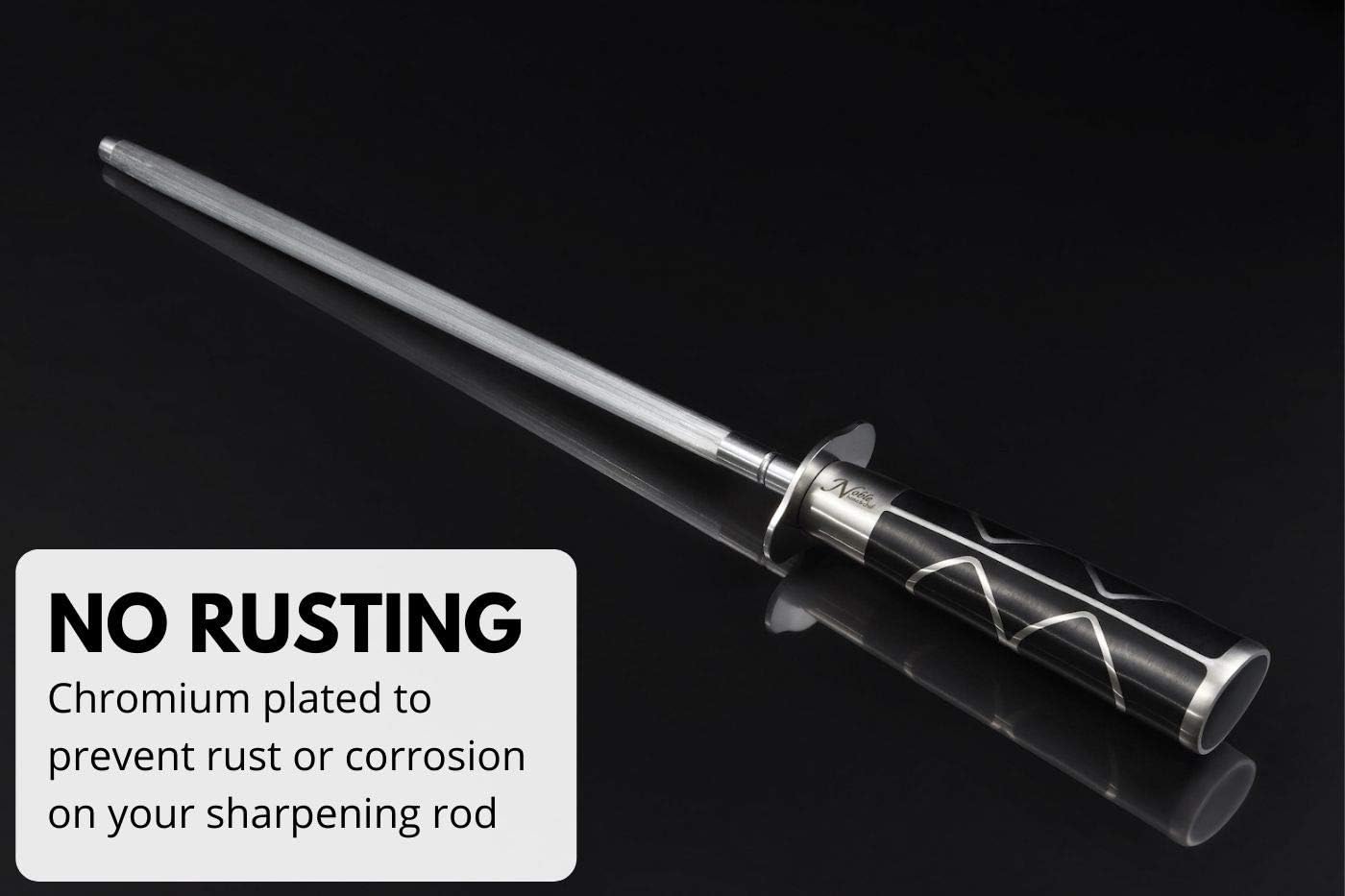 New Product Professional Knife Steel Magnetized for Safety. Our Honing Rod Has an Oval Handle for a Firm Grip and is Built For Daily Use, Perfect for Chefs and Home Cooks Alike! (10, Luxury)