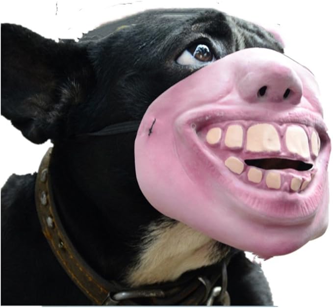 Amazon 面白い犬のマスク ネット赤いペットの面白いおもちゃ 赤い唇の犬のマスク ブルドッグ面白い面白い半分の顔のマスクラテックスのシミュレーションの小道具 大きな白い歯 Cwmjc コスチューム 通販
