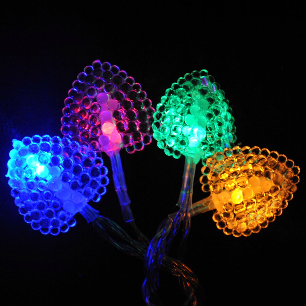 LightsGo Battery Powered Powered Hearts shape Indoor LED Fairy Lights 20LEDs 2M (Multi-Colour)