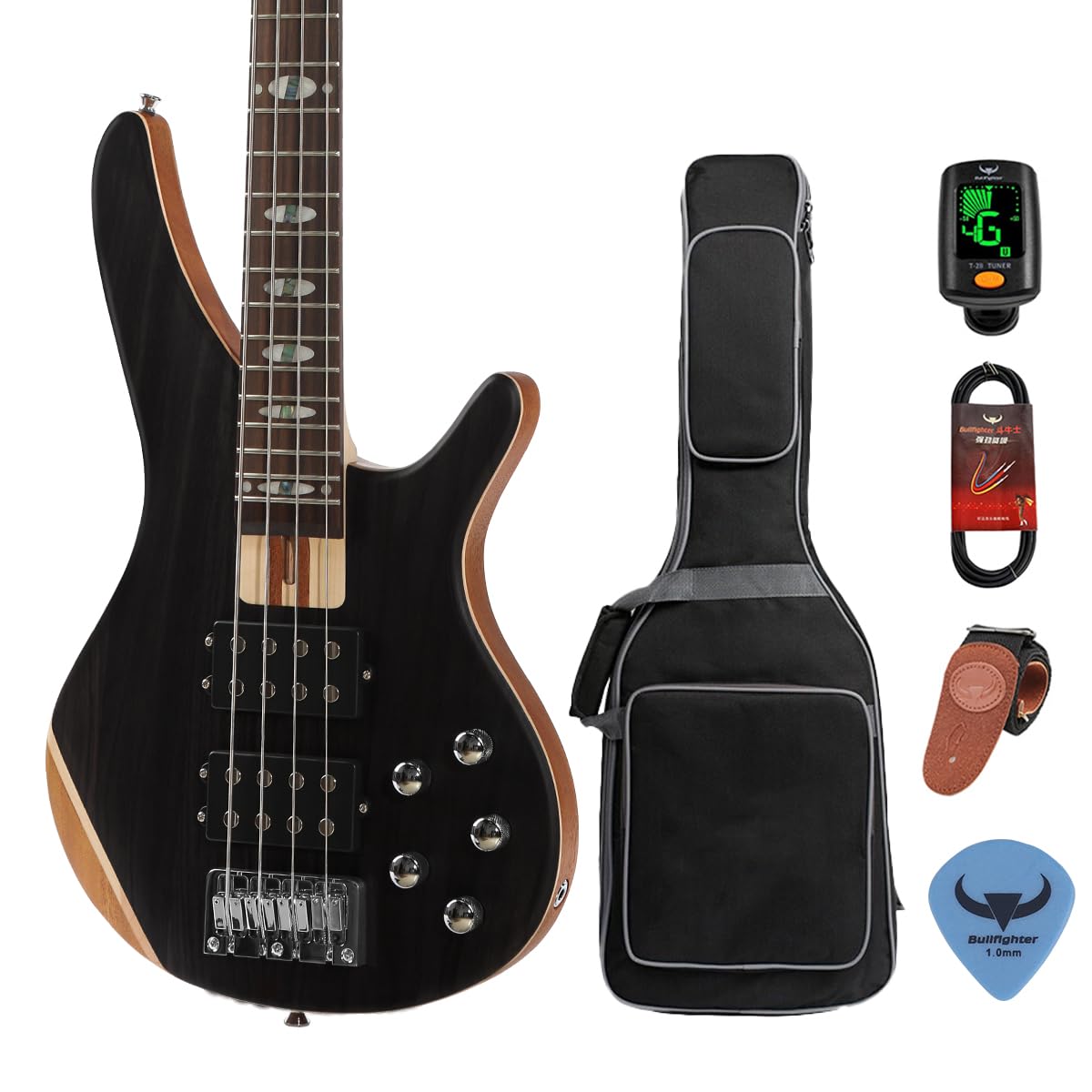 bullfighter 5弦ベースアクティブPU おまけつき！ ほぼ新品！ Amazon.com: Bullfighter Elem Electric Bass Guitar Through Body 4/5