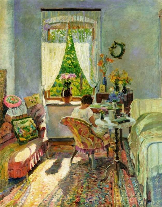 Affiches sur toile l'été à la dacha Vinogradov 58x90cm sans cadre