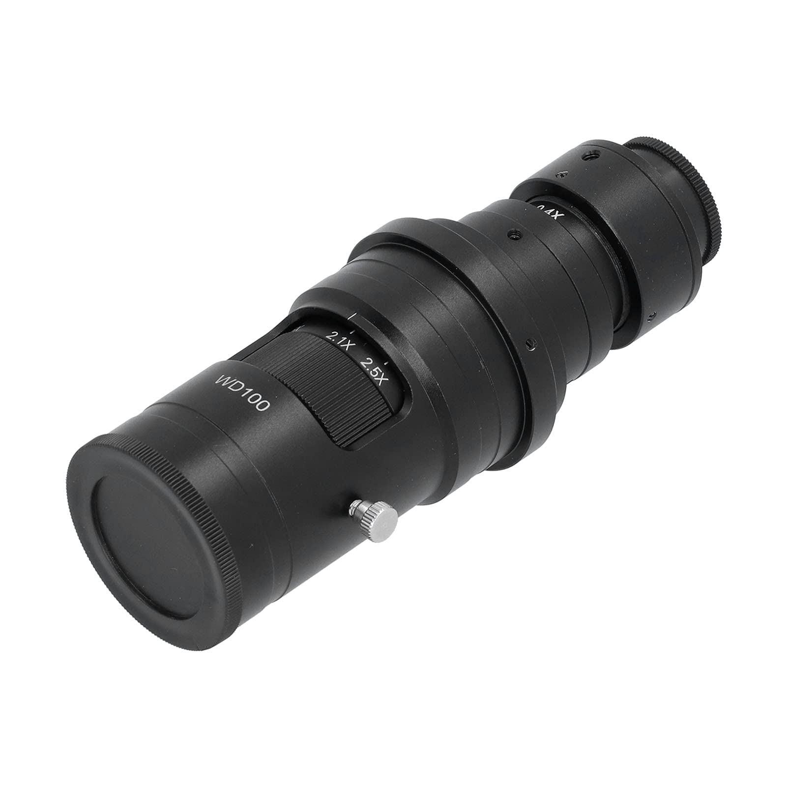 Hyuduo 200X Regulowany Obiektyw Mikroskopowy z Mocowaniem C-Mount, 0,7-5x