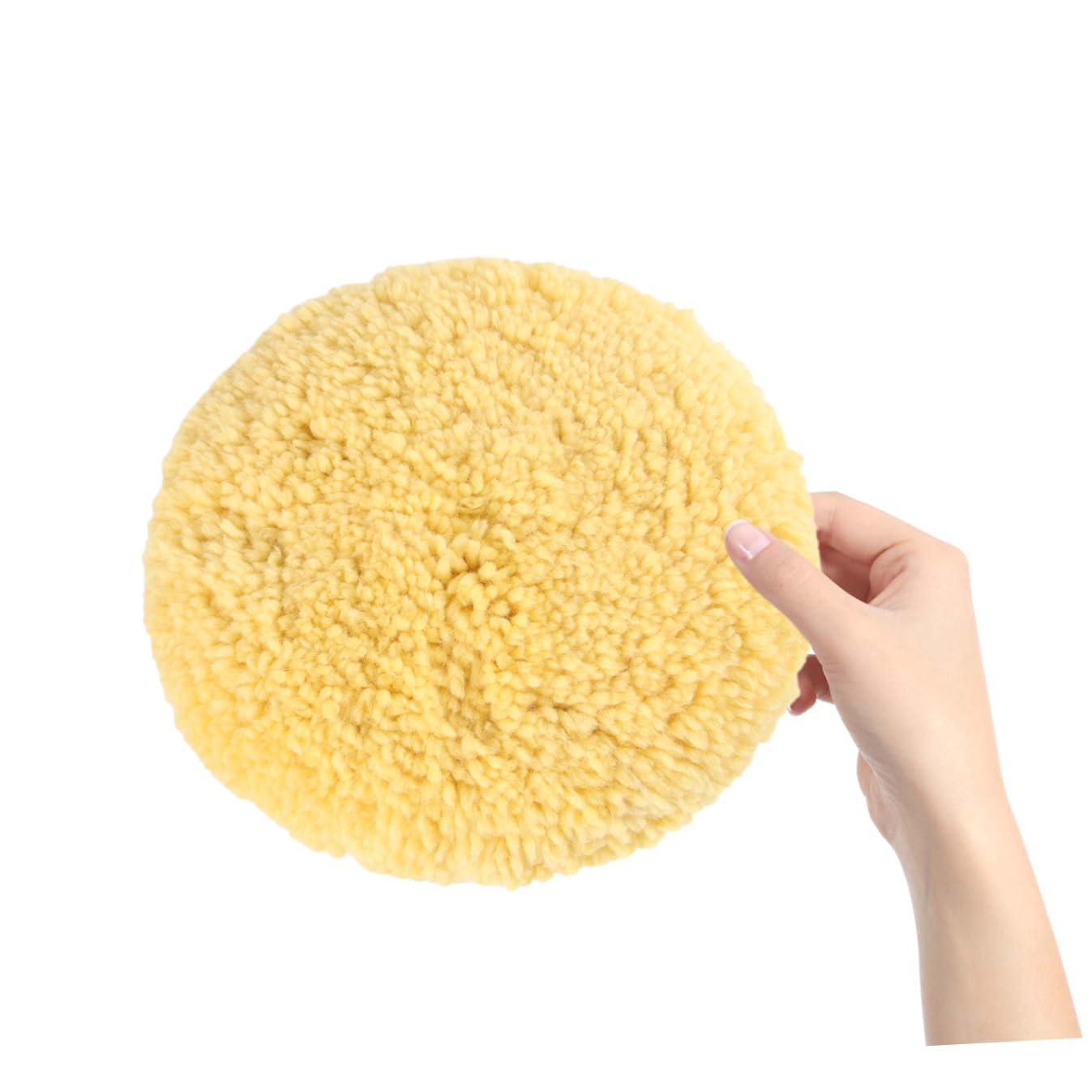 Ruota di Lucidatura in Lana Gialla per Auto Doppio Lato Tamponi Lucidatura Auto Efficaci che Non Danneggiano la Vernice e Rifinitura