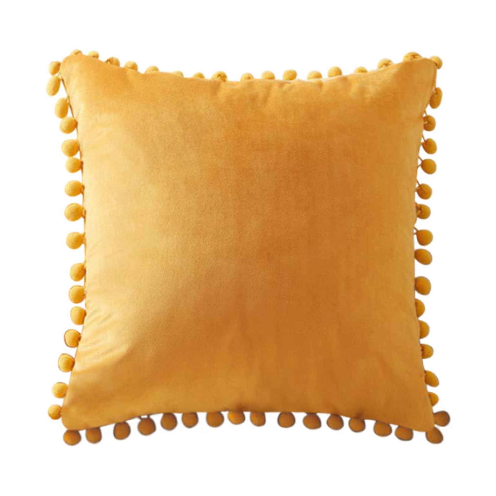 Housse de coussin en velours doux 45x45 cm pour deco salon chic en couleur unie