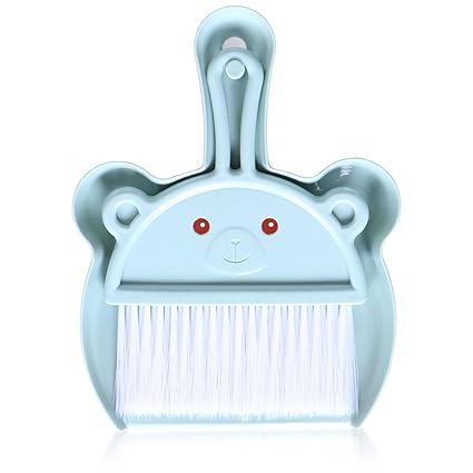 Acooruiteng Small Broom and Dustpan Set Snap-On Design Mini Broom and Dustpan Set Hand Broom and Dustpan Set Small Dustpan and Brush Set Mini Dustpan and Brush Set for Countertops and Surfaces