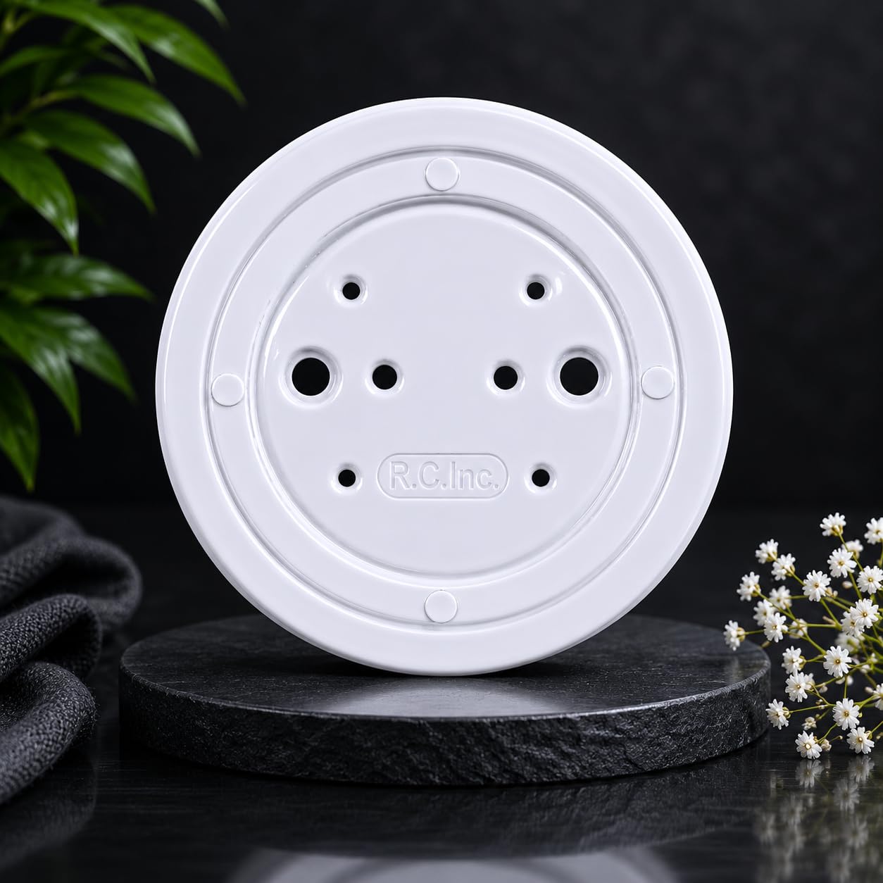 SEER Ceiling Fan Sheet Cover | Round Roof Mounting Plate (4 Inch Diameter) | Durable Fan Canopy Base for Concealing Ceiling Cutouts (White-Pack of 10)-image-28