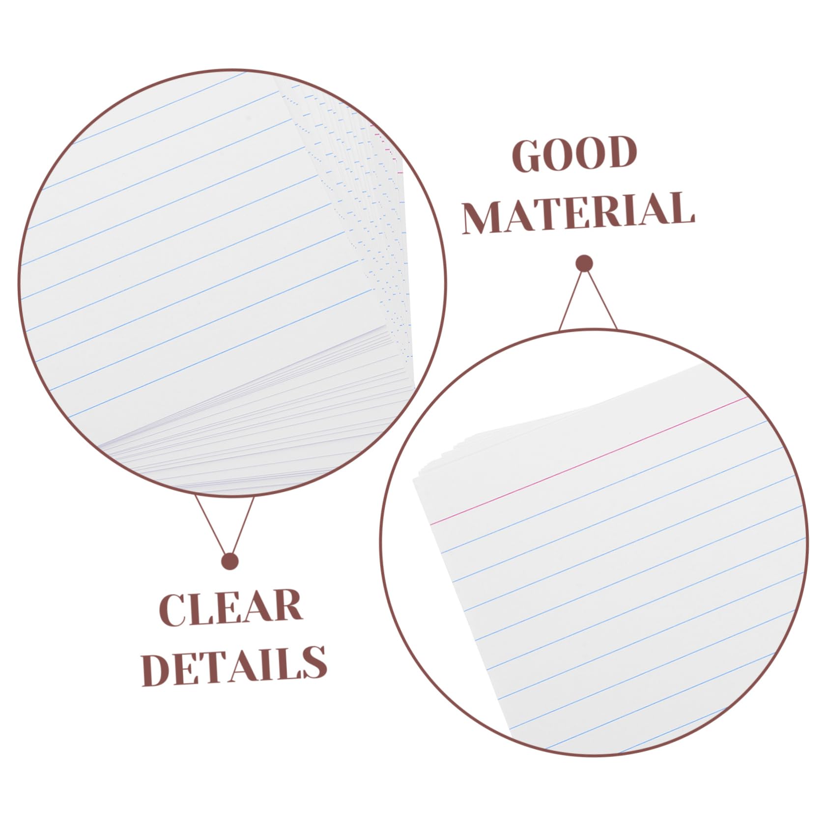 DOITOOL 200 Weiße Horizontale Karteikarten aus Papier zum Schreiben mit Glatter Oberfläche 4 Zoll Größe für Präsentationen und Prüfungen im Büro oder Unterricht