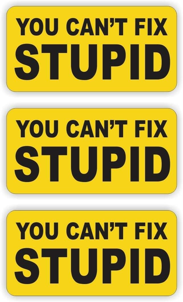 3pcs Cool Sticker Cant Fix Stupid, Welding Welder Decal Oilfield Trash Hart Hat Sticker USA Decals