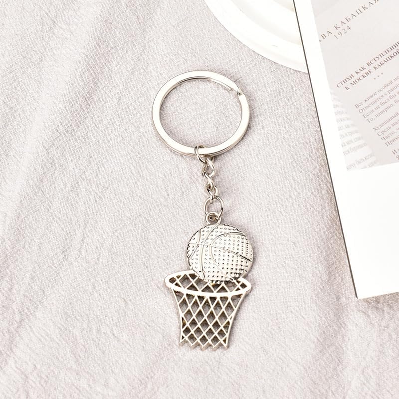 Miniatura 4 de Llavero de aro de baloncesto, regalos para hombres, niños, regalos de cumpleaños para hijo, nieto, regalo de Navidad para hija y nieta