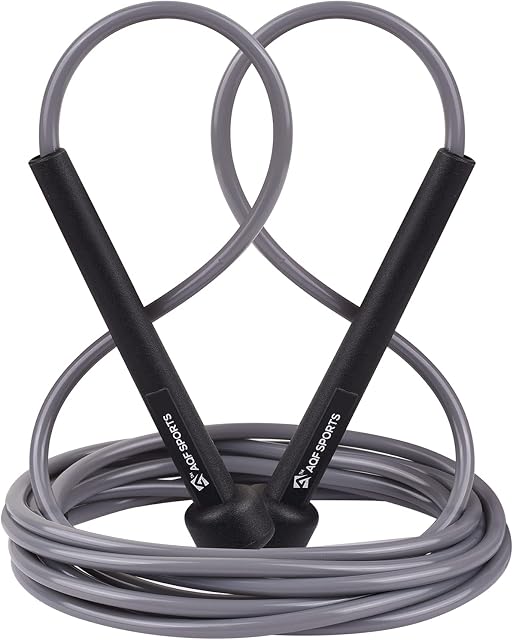AQF Skipping Rope Kids & Adults Outdoor Use jump rope Suitable for Beginners, PVC Lightweight Speed Rope for Training Fitness Gym Nylon Adjustable 9ft