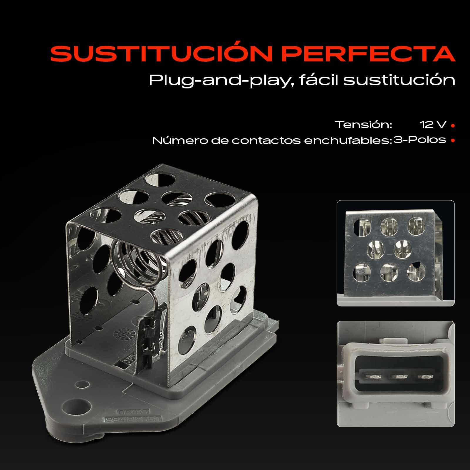 Frankberg Resistencia del motor del ventilador regulador del ventilador | 1267A9; Compatible con: Xsara N1, C5 I Break DE, Caja de socio 5, 406 8B, Xsara Picasso N68, Xsara Break N2