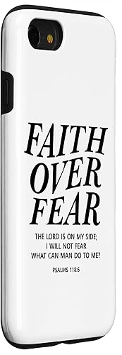 Vista 48 de Funda para iPhone 12 Pro Max Faith Over Fear Bible Verse Christian Religious Men Women