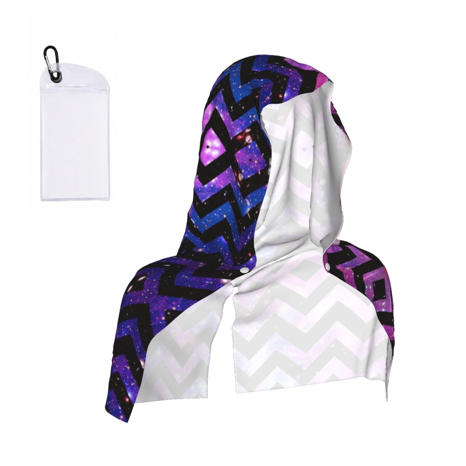 ESNAIUVCD Galaxy Print Multifunctional Cooling Hoodie Bandana Portable Sweat Absorbing Design For Beach Workouts Exercise Heat Relief Accessories