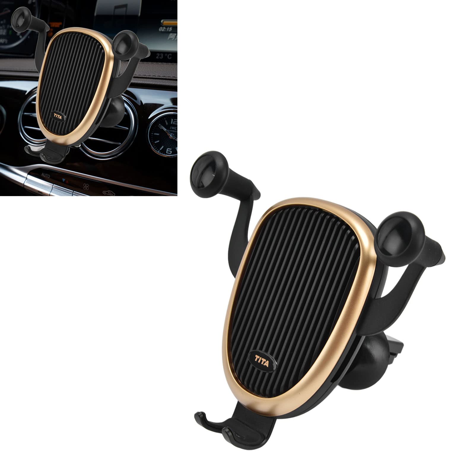 Ejoyous Supporto per Telefono per Auto Supporto per Telefono per Presa d'aria in Silicone ABS per Smartphone da 4,5 a 6,5 ​​pollici Rotazione a 360 Gradi Visualizzazione Orizzontale Verticale per