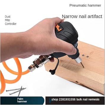 Mini Air Pneumatic Nailer 8.8MM x 100MM Steel Palm Hammer Decorating Tools 5.5-7bar,DIY Tools