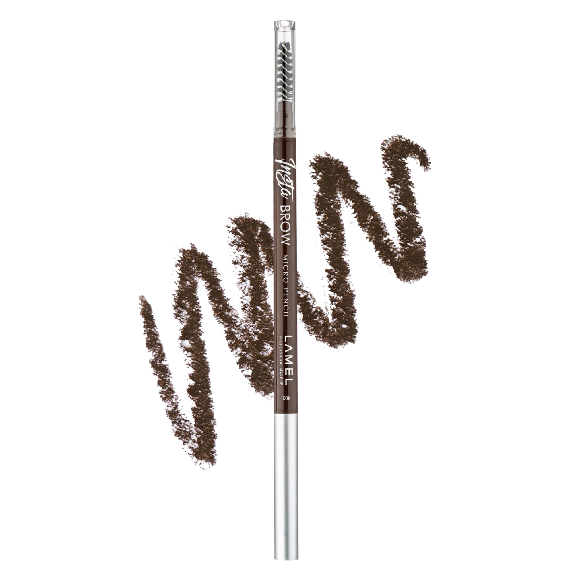 Lamel INSTA Micro Brow Pencil - Perfect Eyebrows - Natural Look - For Different Shapes and Thicknesses - Chocolate N. 402