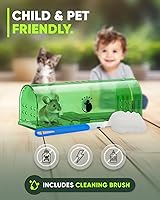 Vista 4 de Motel Mouse Humane Mouse Traps No Kill Live Catch and Release 4 Pack - Reusable, Easy to Use & Clean, No Touch Release, Sensitive Includes Cleaning