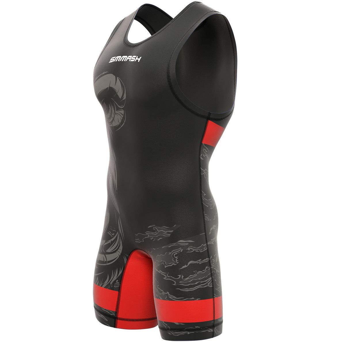 SMMASH Professionali Wrestling Singlet Ragazzo, Body con Elastico per Boy con all'Apertura della Gamba, Traspirante e Leggero, Materiale Antibatterico, Prodotto nell'Unione Europea