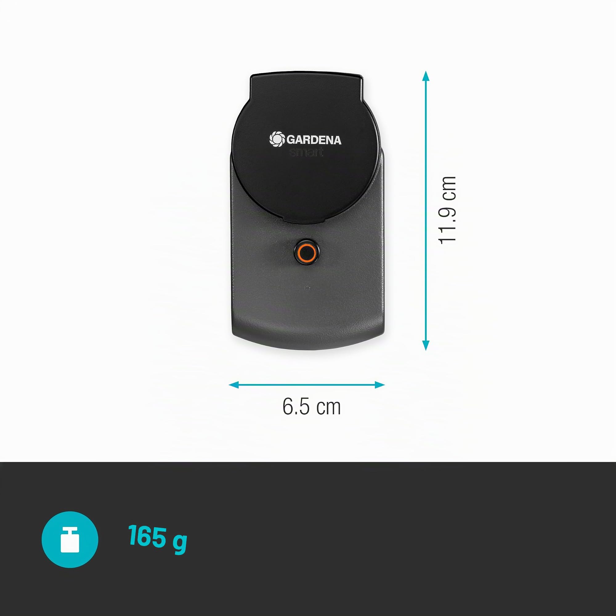 Adaptateur Smart Power de Gardena : connecteur commutable pour l'extérieur pour Le raccordement d'appareils électriques au Smart System de Gardena, p. ex. pour Pompes ou éclairages (19095-20)