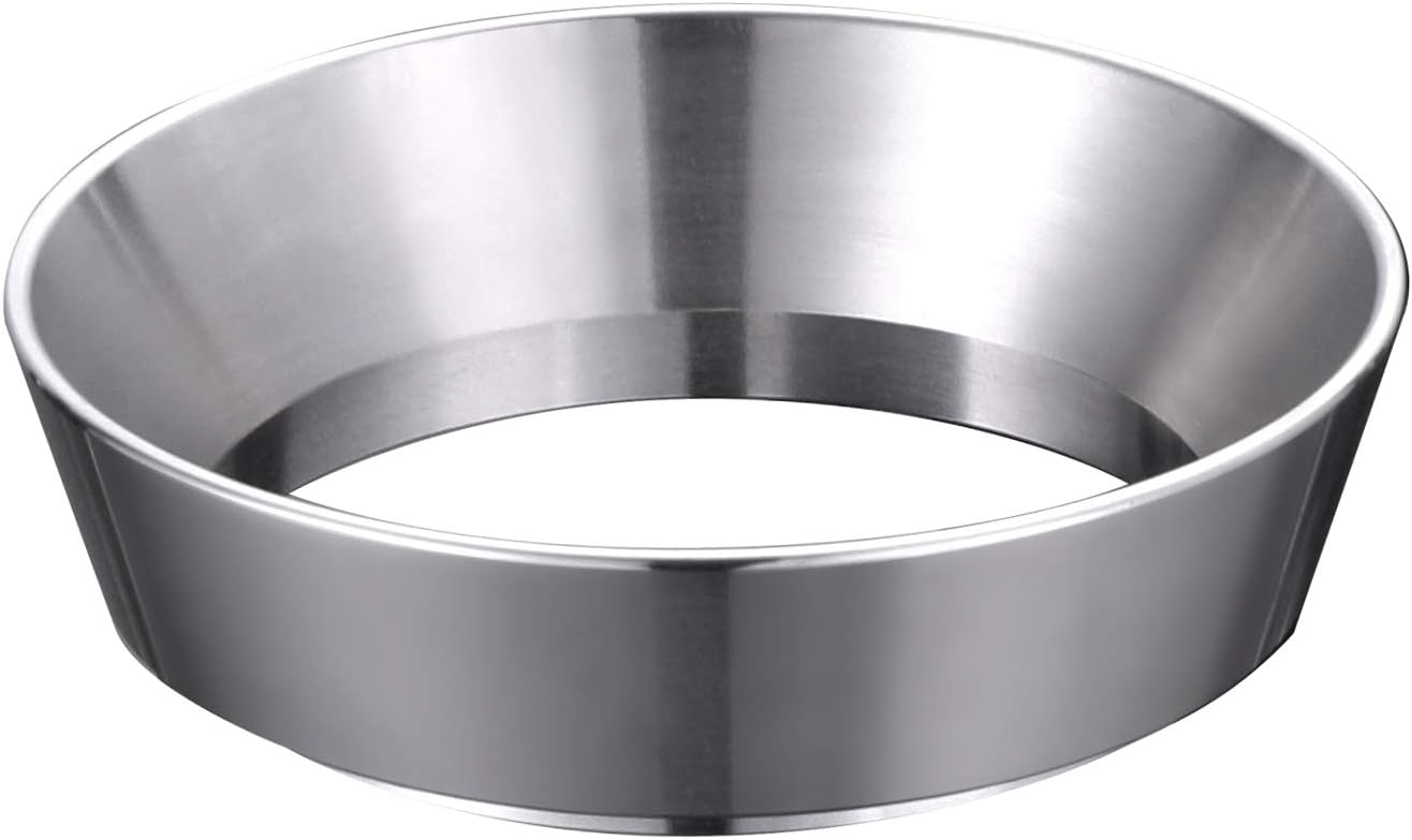 51mm Espresso Dosing Funnel Stainless Steel Coffee Dosing Ring 51mm Compatible with Delonghi Portafilter Funnel