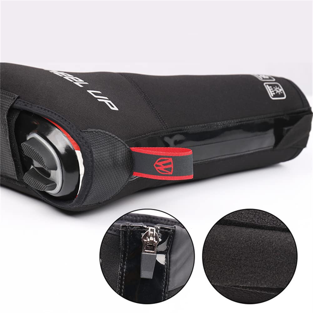 Deportes Al Aire Libre Ciclismo Cubiertas De Zapatos De Bicicleta, Bicicleta De Carretera De Invierno Overshoes Thermal Warm Shoes Funda, para Hombres Y Mujeres,Rojo,XL
