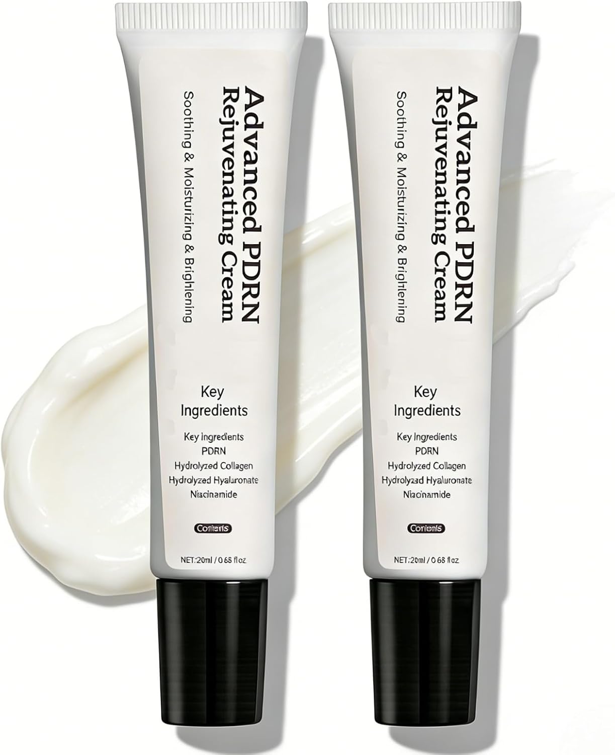 2PCS Advanced PDRN Rejuvenating Cream, Salmon DNA PDRN Serum Cream – Lightweight Hydrating Moisturiser with Niacinamide, Hyaluronic acid – Korean Skin Care Face Cream for Irritated, Sensitive Skin,20g