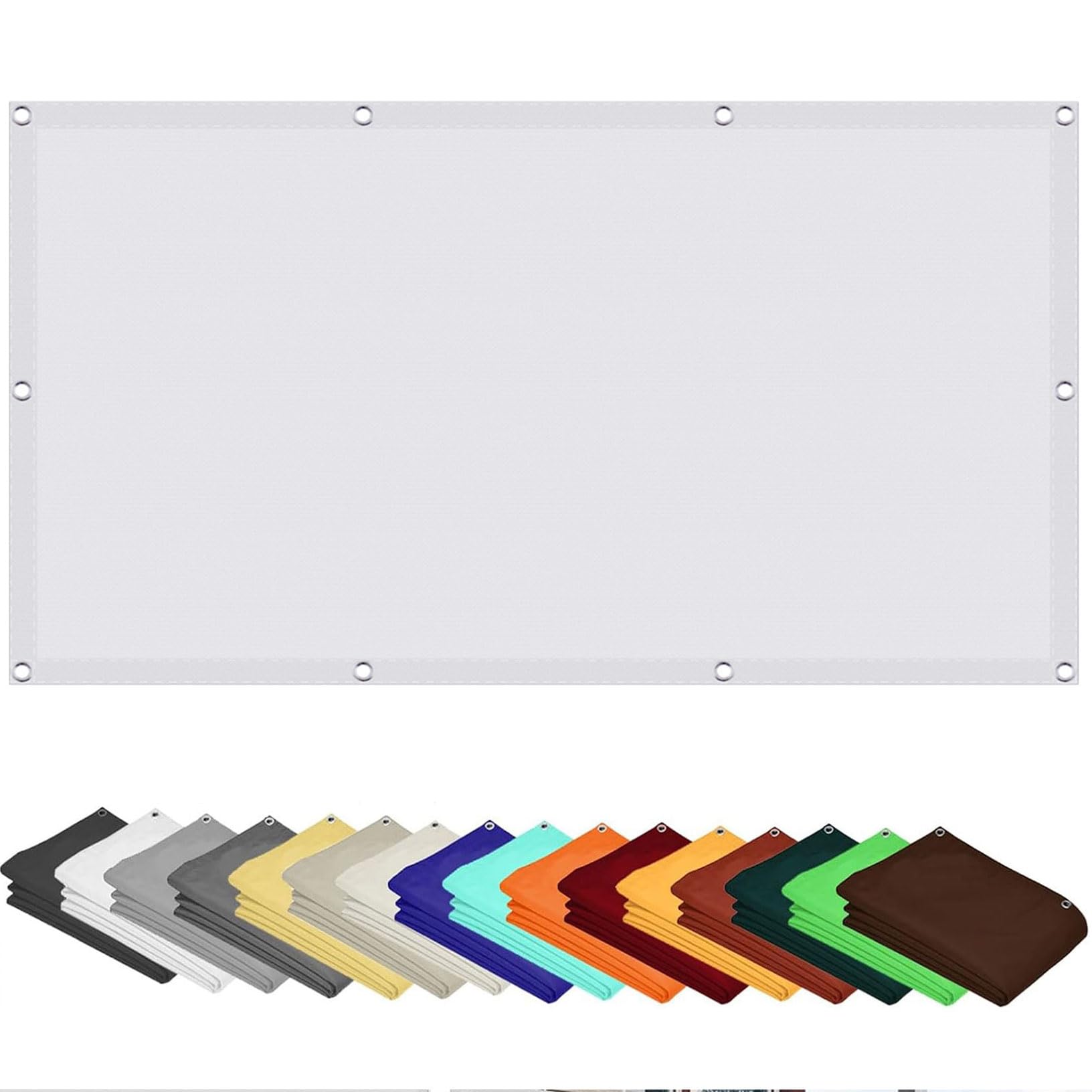 Voile d'ombrage rectangulaire imperméable anti-UV 98% pour pergola et terrasse sans perçage
