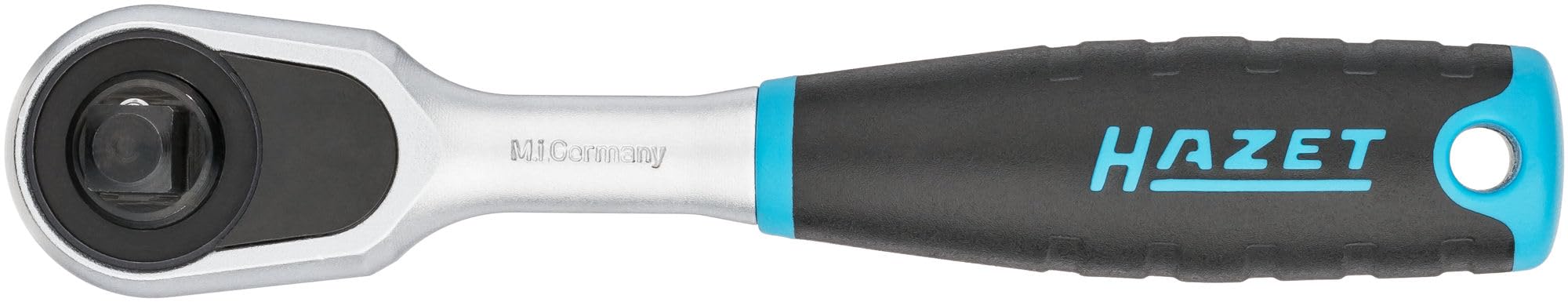 HAZET HiPer carraca reversible de dientes finos 863HP, cuadradillo de 6,3 mm (1/4 pulgada), ángulo de funcionamiento pequeño (4°), potente | Transducción de 1/4 pulgadas (6,3 mm) cuadrado macizo, cromo vanadio, cromado, DIN 3122, ISO 3315, longitud 116 mm