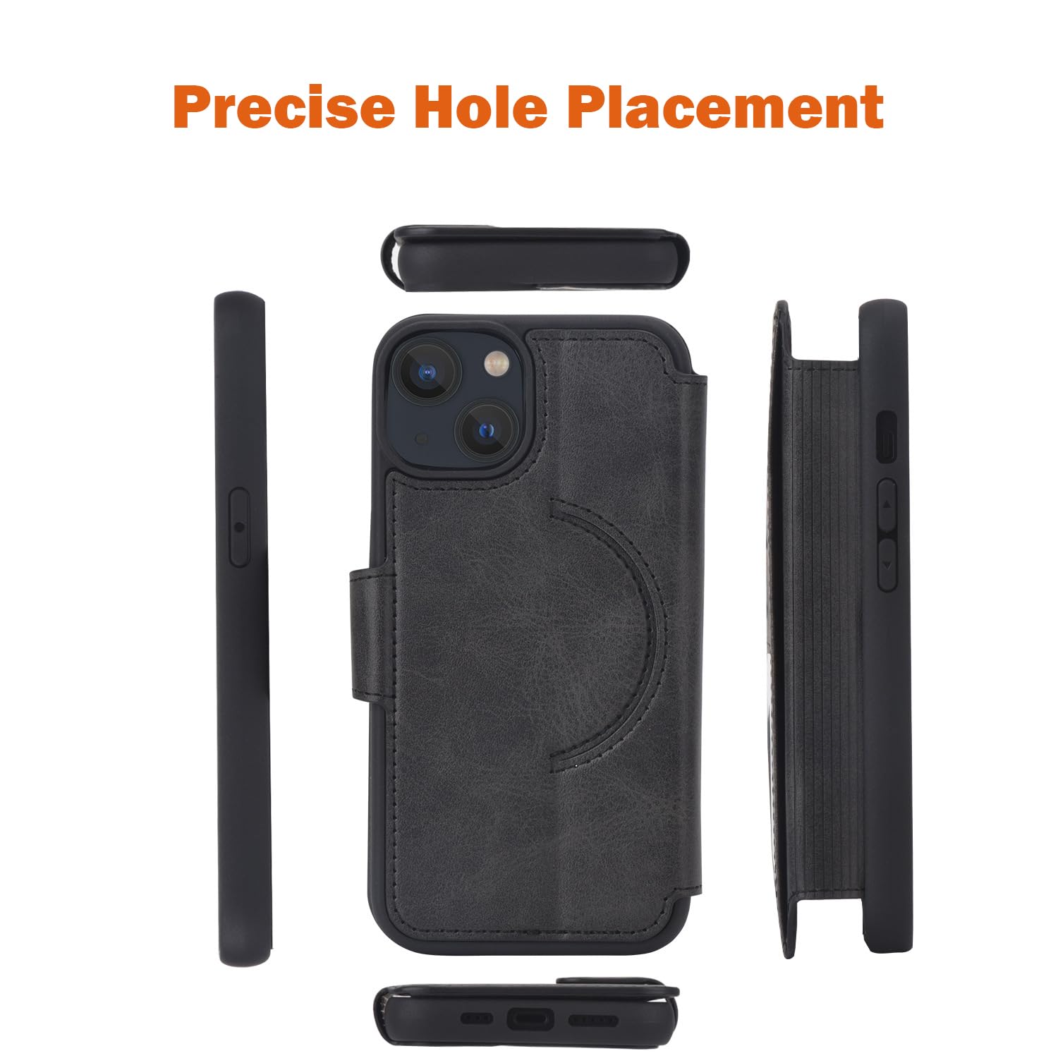 Cover per iPhone 15 PRO, Cover a Libro Portafoglio in Pelle
