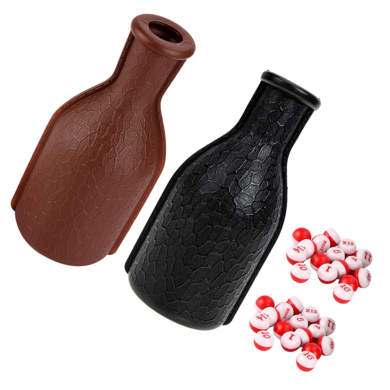Totority Plastic Billiard Balls Dice Pool Bottle Set Color Cup Party Shaker Bottle Snooker Game Accessories