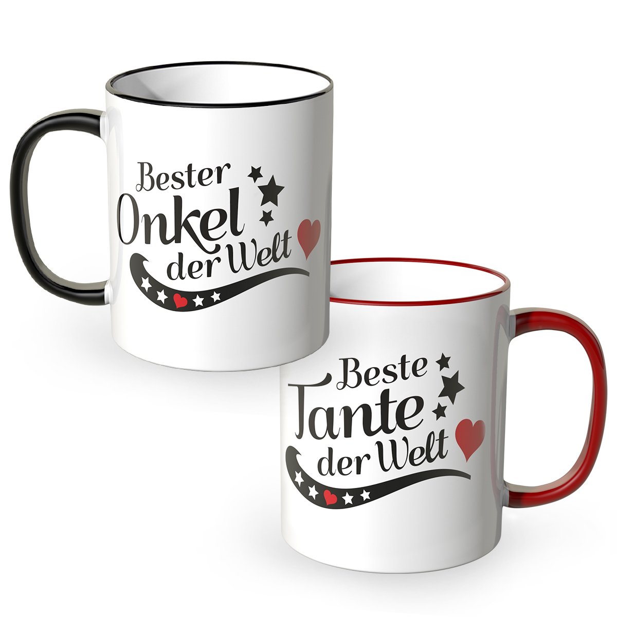 'Wandkings "Best Aunt In The World' and 'Best Uncle in the World Mug, Set of 2 Ideal Gift for the Family