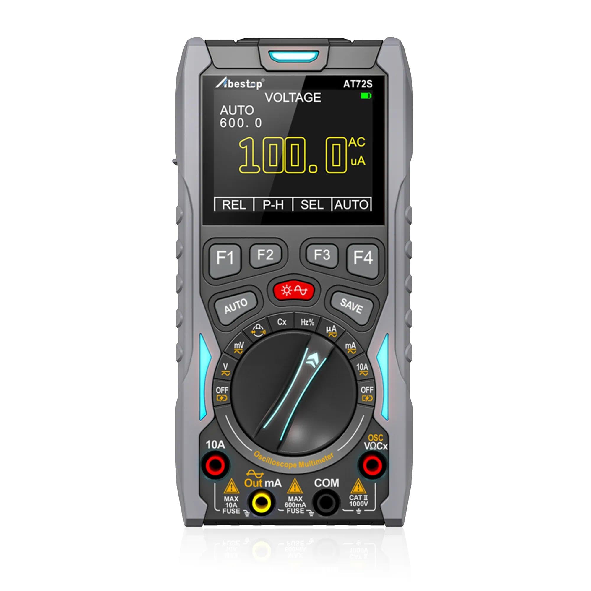 Abestop Oszilloskop Multimeter, 70MHz Bandbreite Oszilloskop 2 kanal, Kombigerät und Signalgenerator, AT72S Oszillograph