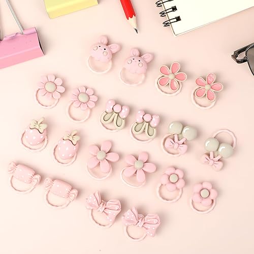 Miniatura 6 de 20 lazos para el pelo de perro, color rosa claro, lazos para el pelo de cachorros pequeños con bandas de goma para perros pequeños y niñas, lindo