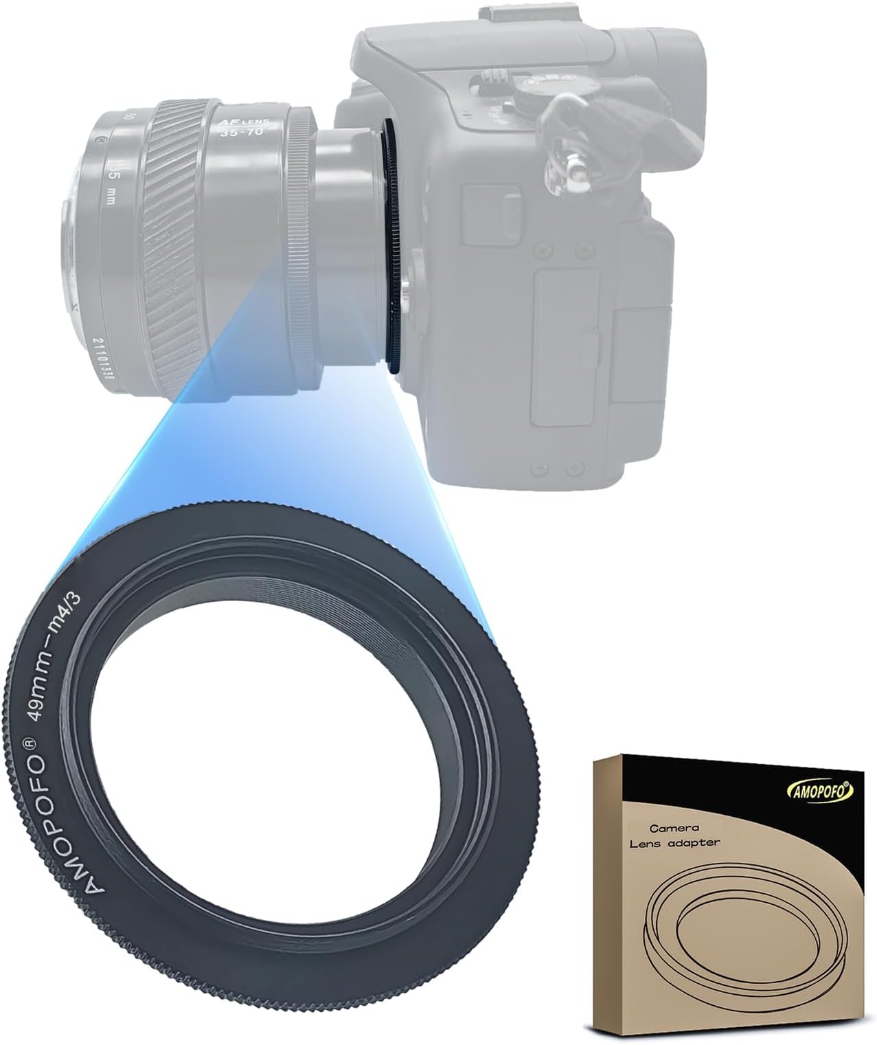49mm Filter Thread Macro Reverse Mount Adapter Ring,For Olympus M4/3 Camera LUMIX GX7 GF6 GH3 G5 GF5 GX1 GF3 G3 Olympus OM-D E-M1 E-M5 E-PL6 E-P5 DSLR Cameras