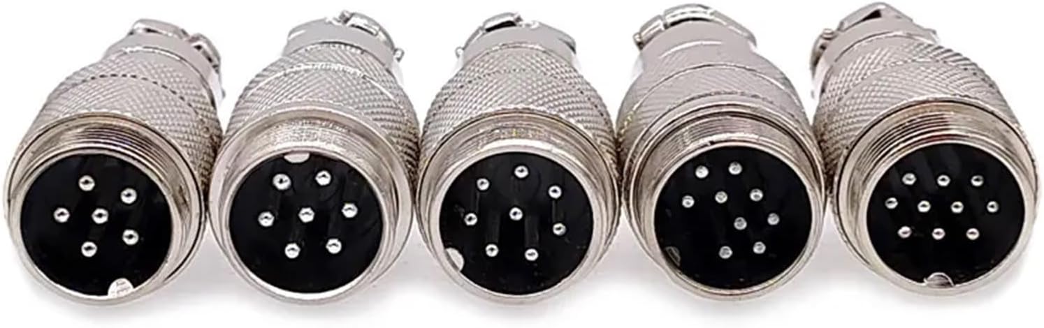 5PCS GX20D Docking Connector Male/Female 20mm Push-Pull Circular Connectors 2Pin3/4/5/6/7/8/9pin/10/12/14/15pin GX20(GX20 Female Plug,2P)