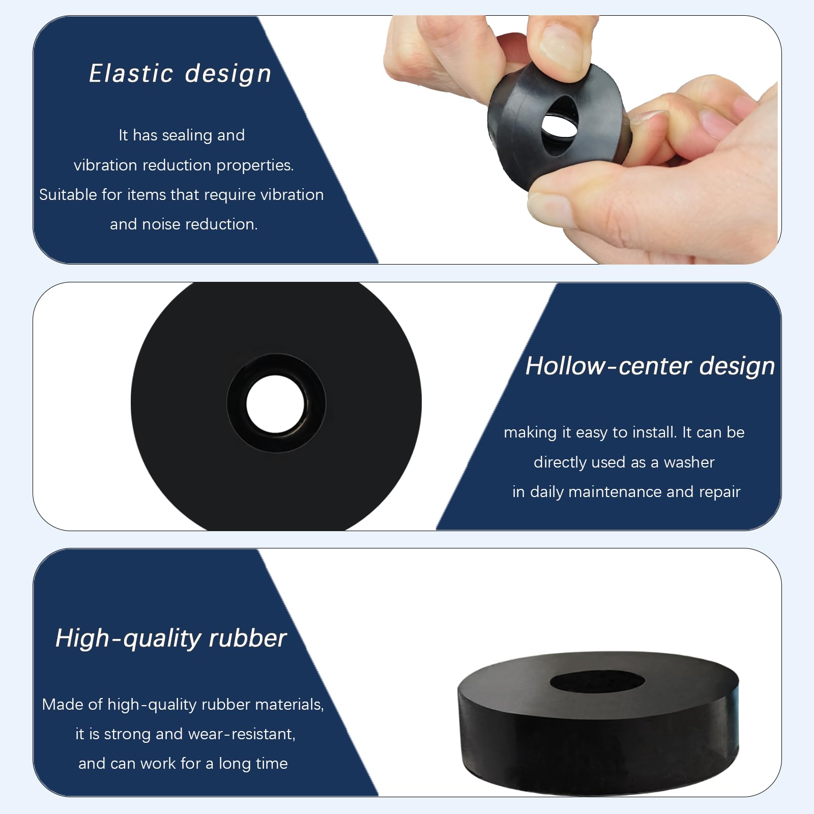 Rubber Spacers - Vibration Damping Pads -3 Rubber Spacers - Vibration Damping Pads -3