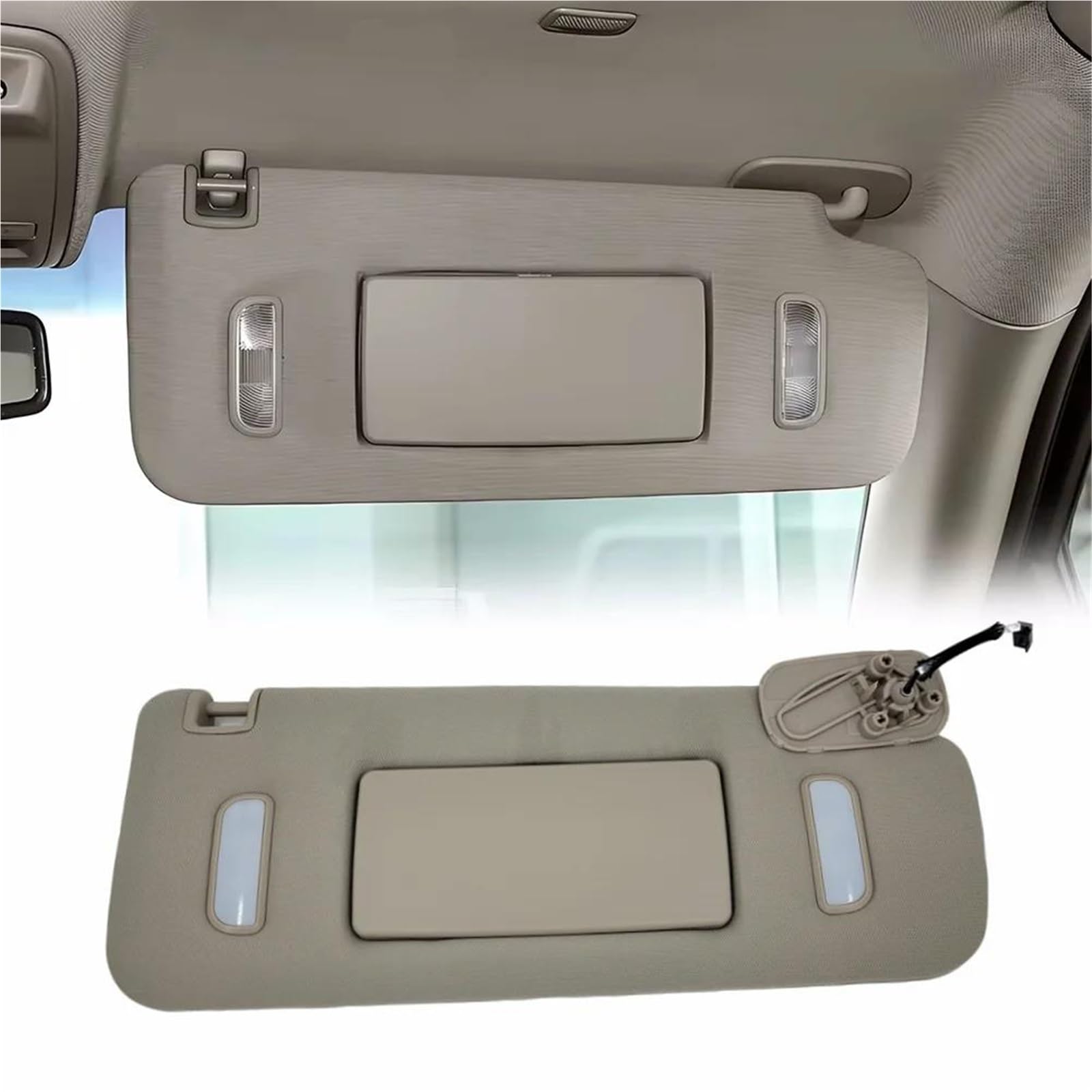 Parasol Accesorios Coche Parasol Interior 22850306 22850307 22850308 para GMC para Sierra para Yukon 2007-2014 Sombrilla(Grey,Izquierda)