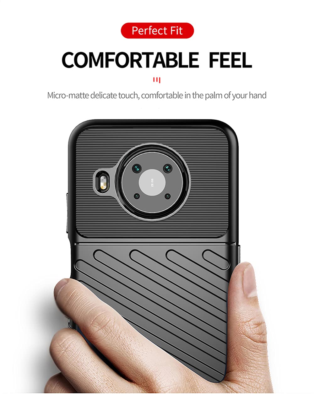 BAIDIYU Cover per Nokia X20, Custodia Telefono AntiGraffio, con Assorbimento degli Urti Protezione Resistente agli Urti, Custodia Cover per Nokia X20.(Nero