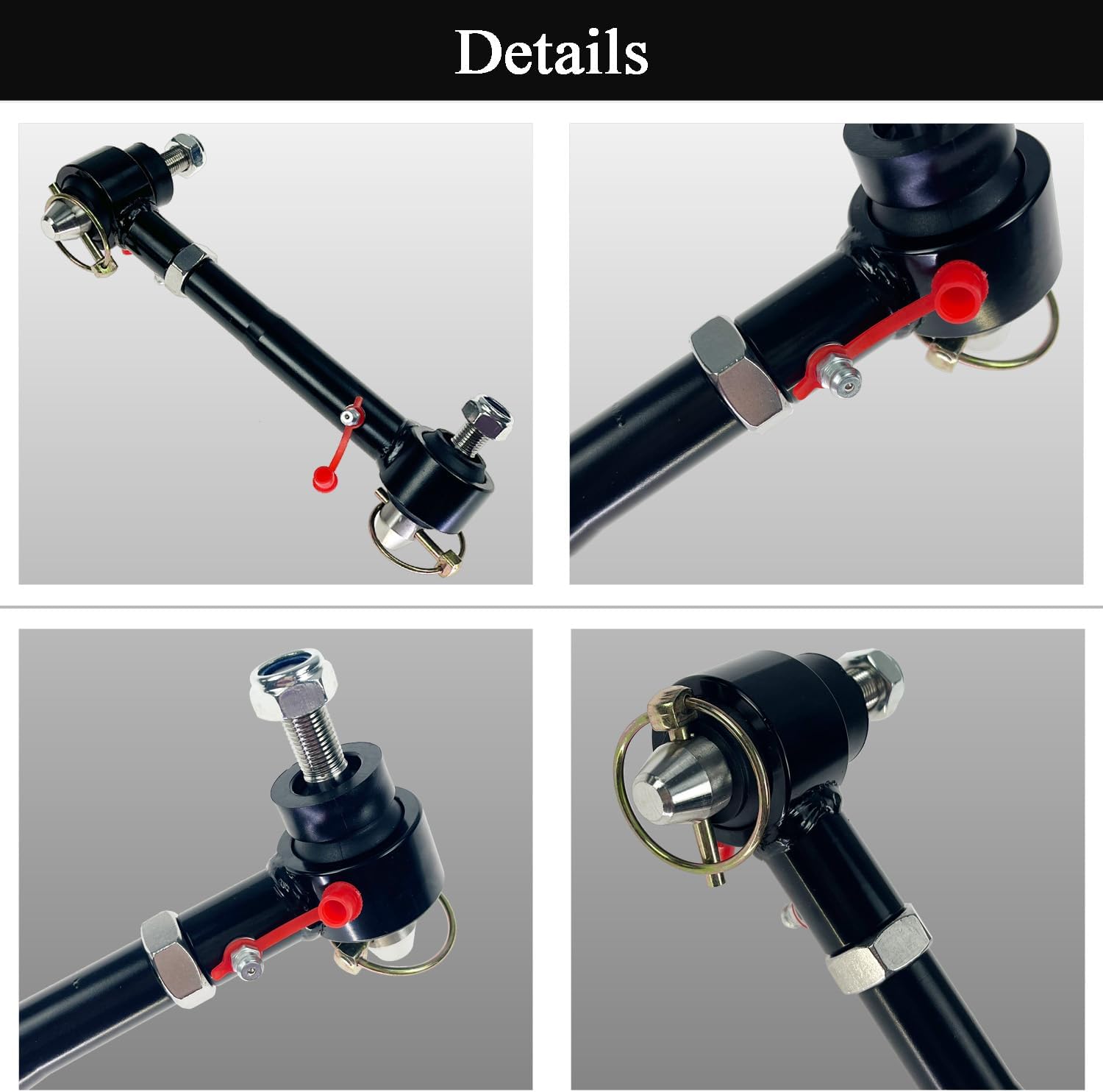 Adjustable Lift 2.5"-6" Front Sway Bar Quick Disconnect System for 2007-2018 Jeep Wrangler JK/JKU, Replaces 2034, Heavy-Duty Off-Road Anti-Roll Stabilizer with Rust Protection & Full Hardware Kit