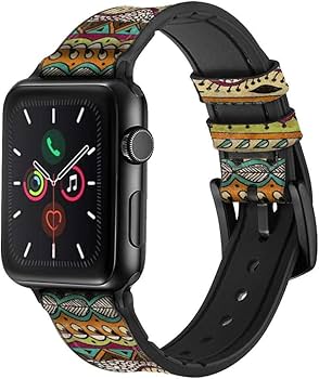 Amazon.com: CA0474 Aztec Boho Hippie Pattern Leather & Silicone